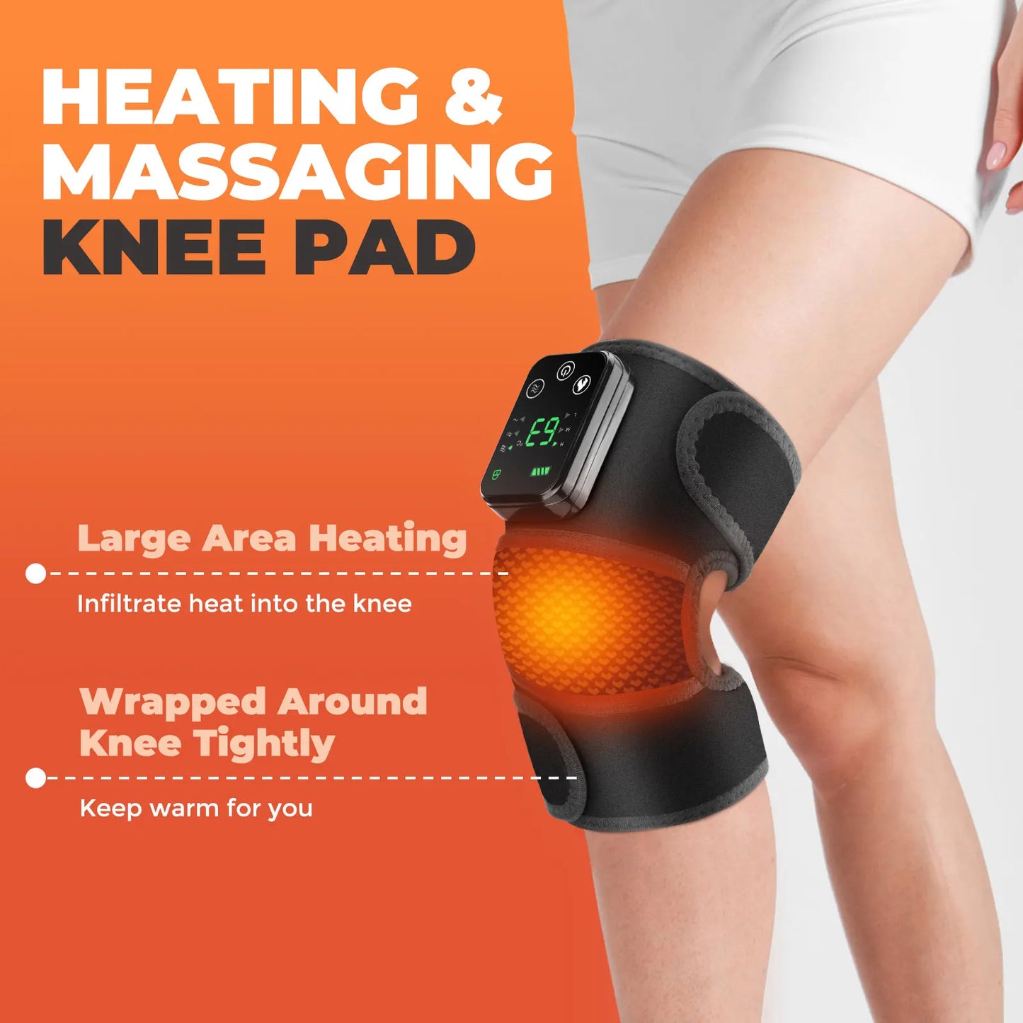 Thermal Knee Pad Eletric Knee Temperature Massager Leg Joint Brace Heating Vibration Massage 3 In 1 Elbow Shoulder Support